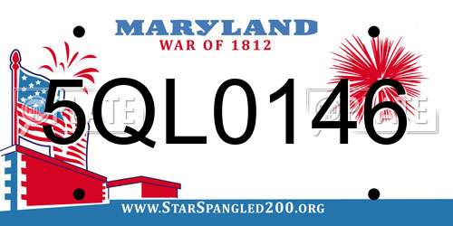 5QL0146 Maryland License Plate