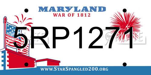 5RP1271 Maryland License Plate