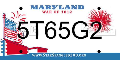 5T65G2 Maryland License Plate