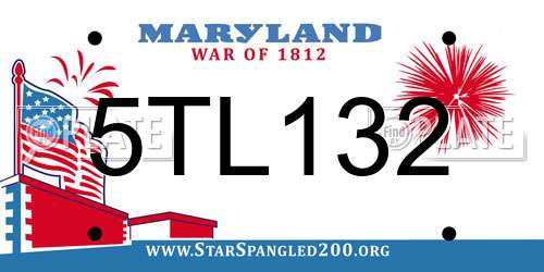 5TL132 Maryland License Plate