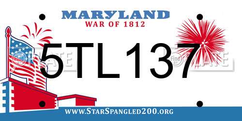 5TL137 Maryland License Plate