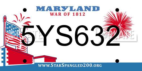 5YS632 Maryland License Plate