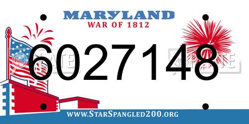6027148 Maryland License Plate