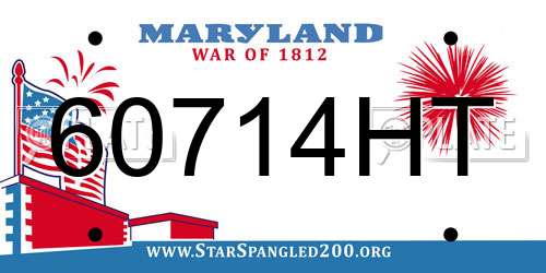 60714HT Maryland License Plate