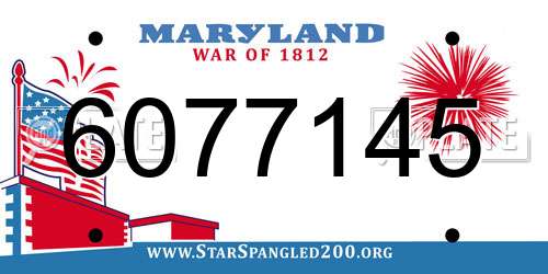 6077145 Maryland License Plate