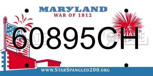60895CH Maryland License Plate