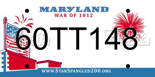 60TT148 Maryland License Plate