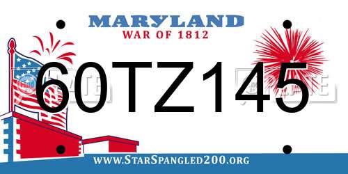 60TZ145 Maryland License Plate
