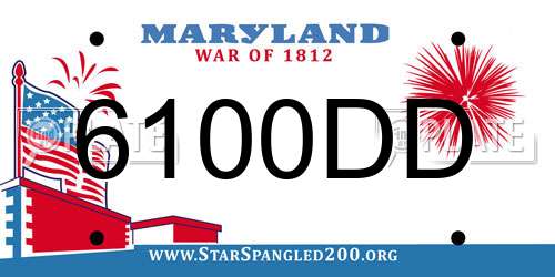 6100DD Maryland License Plate