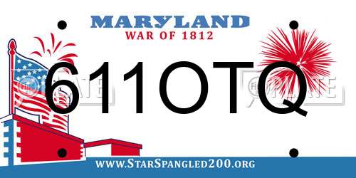 611OTQ Maryland License Plate