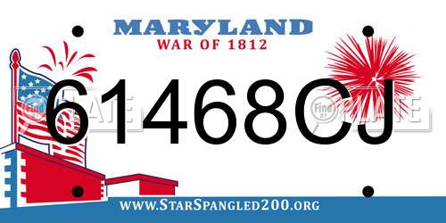 61468CJ Maryland License Plate