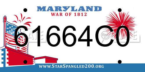 61664C0 Maryland License Plate