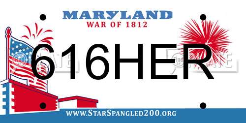616HER Maryland License Plate