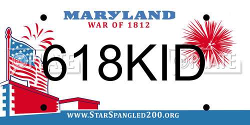 618KID Maryland License Plate