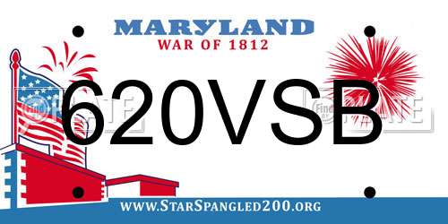 620VSB Maryland License Plate