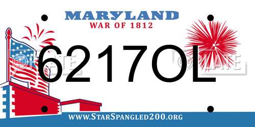 6217OL Maryland License Plate