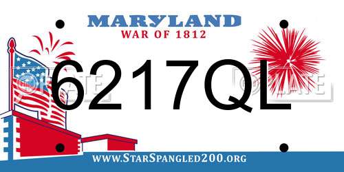 6217QL Maryland License Plate