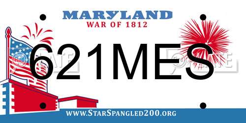 621MES Maryland License Plate