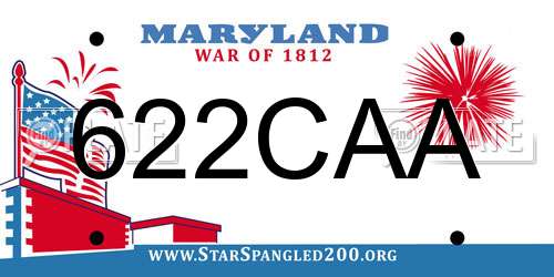 622CAA Maryland License Plate