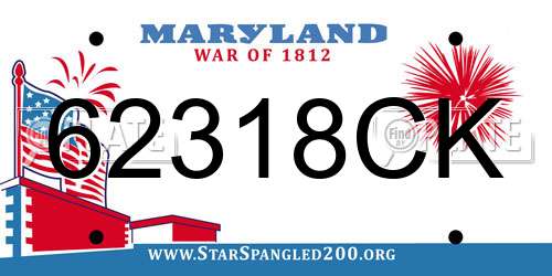 62318CK Maryland License Plate