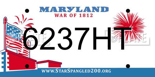 6237HT Maryland License Plate
