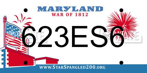 623ES6 Maryland License Plate