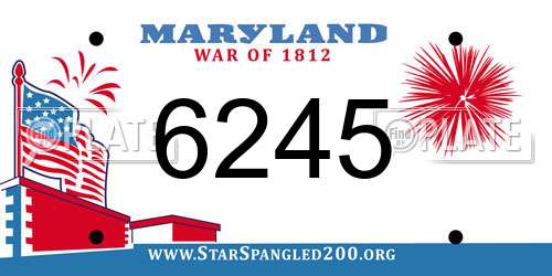 6245 Maryland License Plate