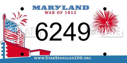 6249 Maryland License Plate
