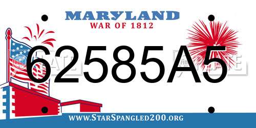 62585A5 Maryland License Plate