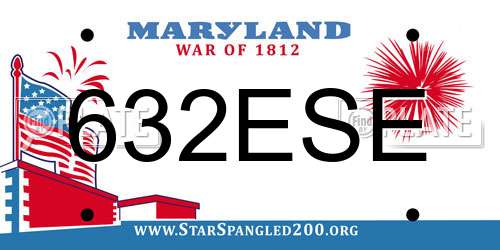 632ESE Maryland License Plate