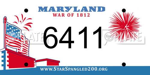6411 Maryland License Plate