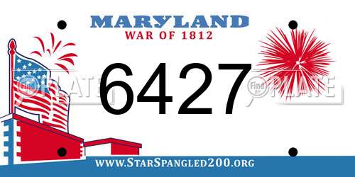 6427 Maryland License Plate