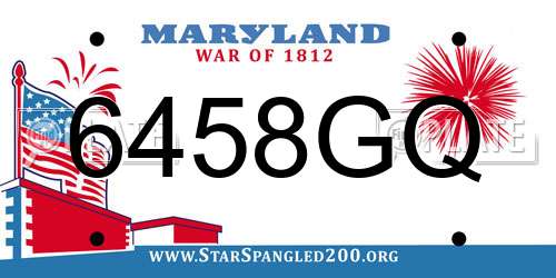6458GQ Maryland License Plate