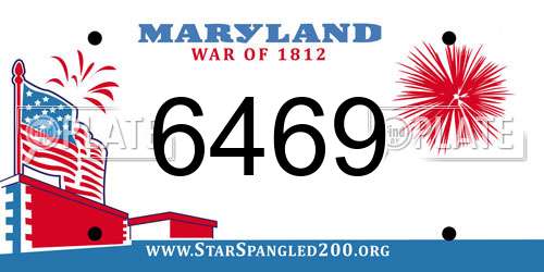 6469 Maryland License Plate