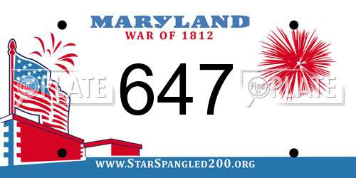 647 Maryland License Plate