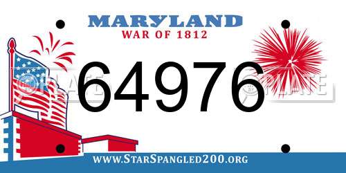 64976 Maryland License Plate