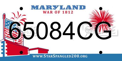 65084CG Maryland License Plate