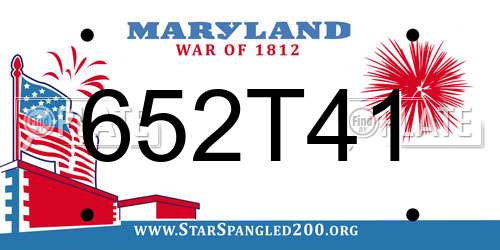 652T41 Maryland License Plate