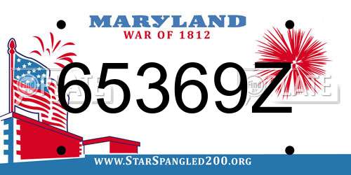 65369Z Maryland License Plate