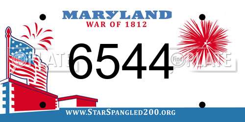 6544 Maryland License Plate