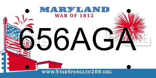 656AGA Maryland License Plate