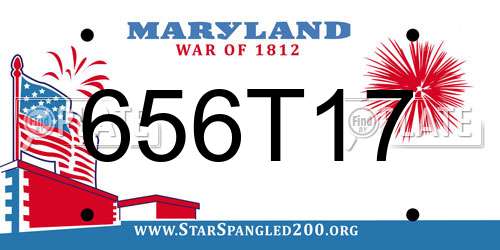 656T17 Maryland License Plate