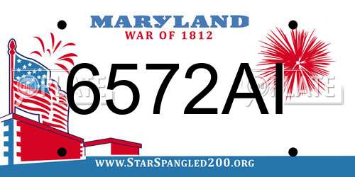 6572AI Maryland License Plate