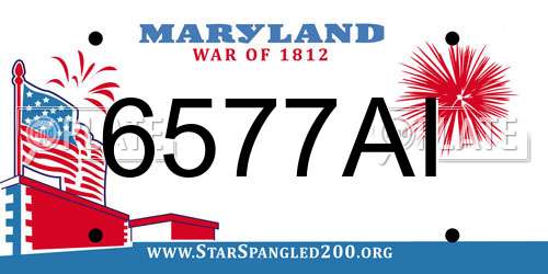 6577AI Maryland License Plate