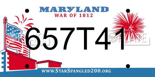 657T41 Maryland License Plate