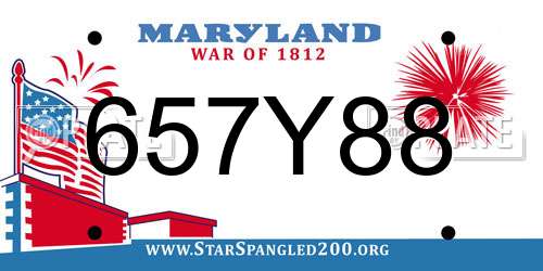 657Y88 Maryland License Plate