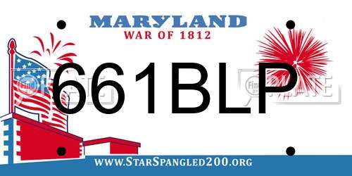 661BLP Maryland License Plate
