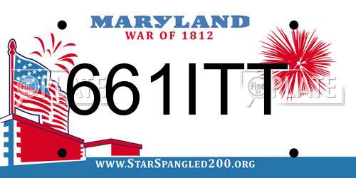 661ITT Maryland License Plate