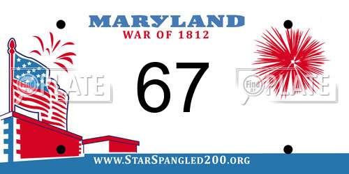67 Maryland License Plate