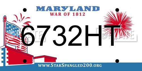 6732HT Maryland License Plate